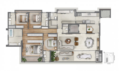 Casa Piauí Apartamentos Alto Padrão,  4 suítes no Bairro Higienópolis