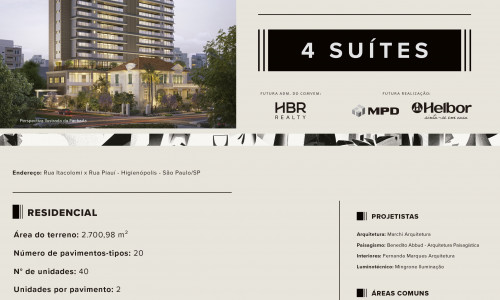 Casa Piauí Apartamentos Alto Padrão,  4 suítes no Bairro Higienópolis
